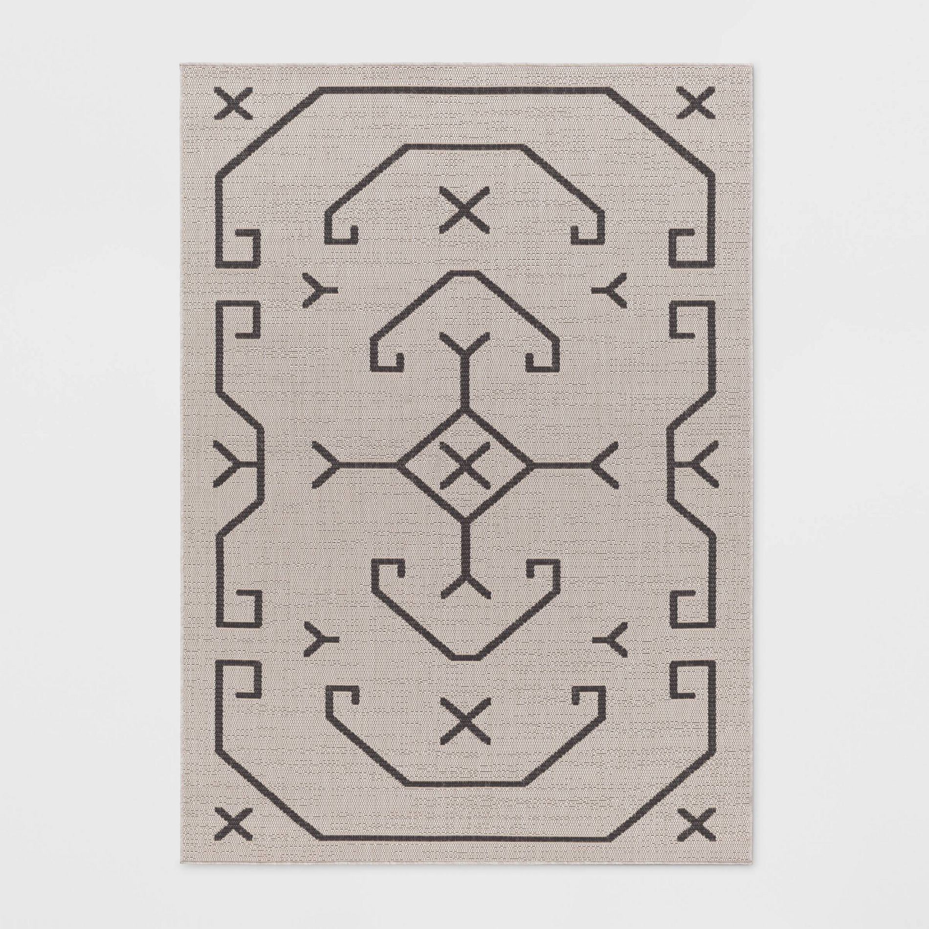 Linear Global Outdoor Rug Ivory/Black - Threshold™