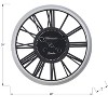 Cesicia 20" Round Wall Clock, Silver + Black, Home Decor - 2 of 4