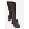 Carm - Brown Nubuck Platform Mid Calf Boot (Women) brown nubuck 5.5 Forever & Always Shoes US - 2 of 4
