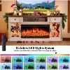 70" Bevel Farmhouse TV Stand with 36" 3-Sided Glass Fireplace - 4 of 4
