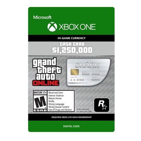 Grand Theft Auto Online Great White Shark Card Xbox One