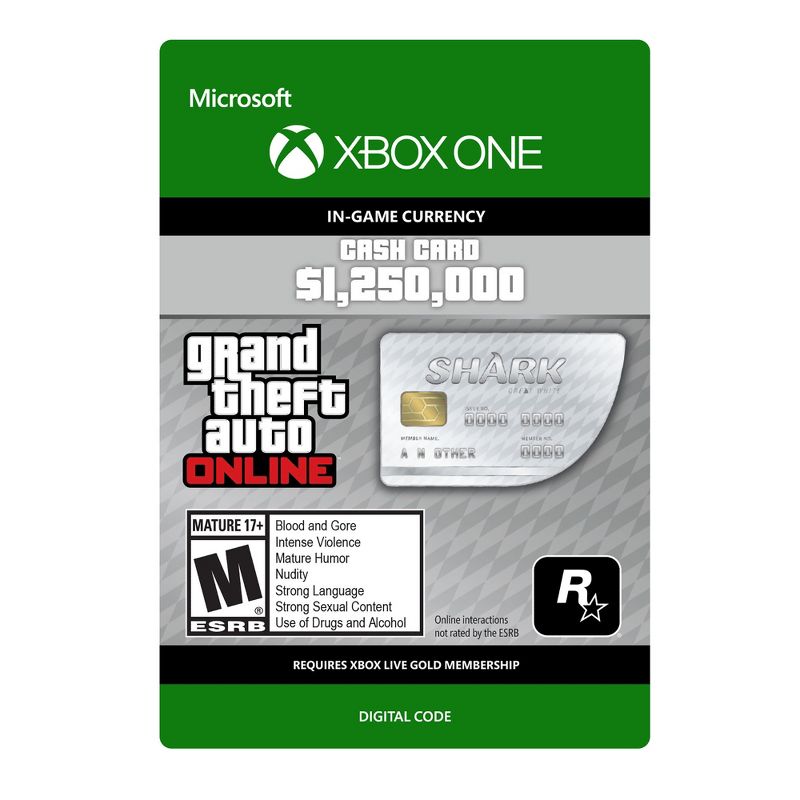 Grand Theft Auto Online: Great White Shark Card - Xbox One (Digital), 1 of 8