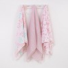 NoJo Disney Minnie Mouse Pink, Aqua, and White 3 Piece Muslin Swaddle Baby Blanket Set - 2 of 4