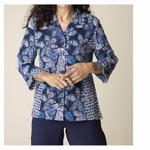 Women's Rustling Leaves Princess Seamed Shirt - habitat - 1 of 3