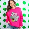Simply Sage Market Women's Graphic Sweatshirt Lucky Smiley Disco - 2 of 4