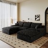 MAYEERTY 106" Modular Sofa Black - 106", Corduroy, Double-Layer, Detachable Cushions, No Assembly, for Conference Room - 2 of 4