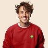 Dalix Alien Embroidered Fleece Crewneck Long Sleeve Sweatshirt Mens - 3 of 4