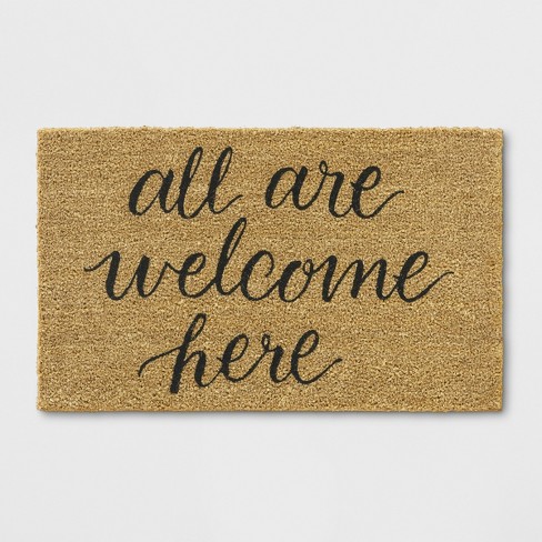 1 6 X2 6 All Are Welcome Here Tufted Doormat Beige Threshold