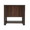 Grungis Modern Bathroom Vanity with Rectangle Ceramic Sink,Bathroom Cabinet with Free-Handle Soft-Closing Doors and Open Shelf - 4 of 4