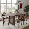 PexFix 79" x 33.5" Farmhouse Kitchen Dining Room Table Home Furniture Oval Walnut Kitchen Table with Rattan Woven Legs for Kitchen Bar Living Room - 2 of 4
