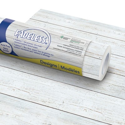 Fadeless Designs Paper Roll, White Shiplap, 48 Inches x 50 Feet