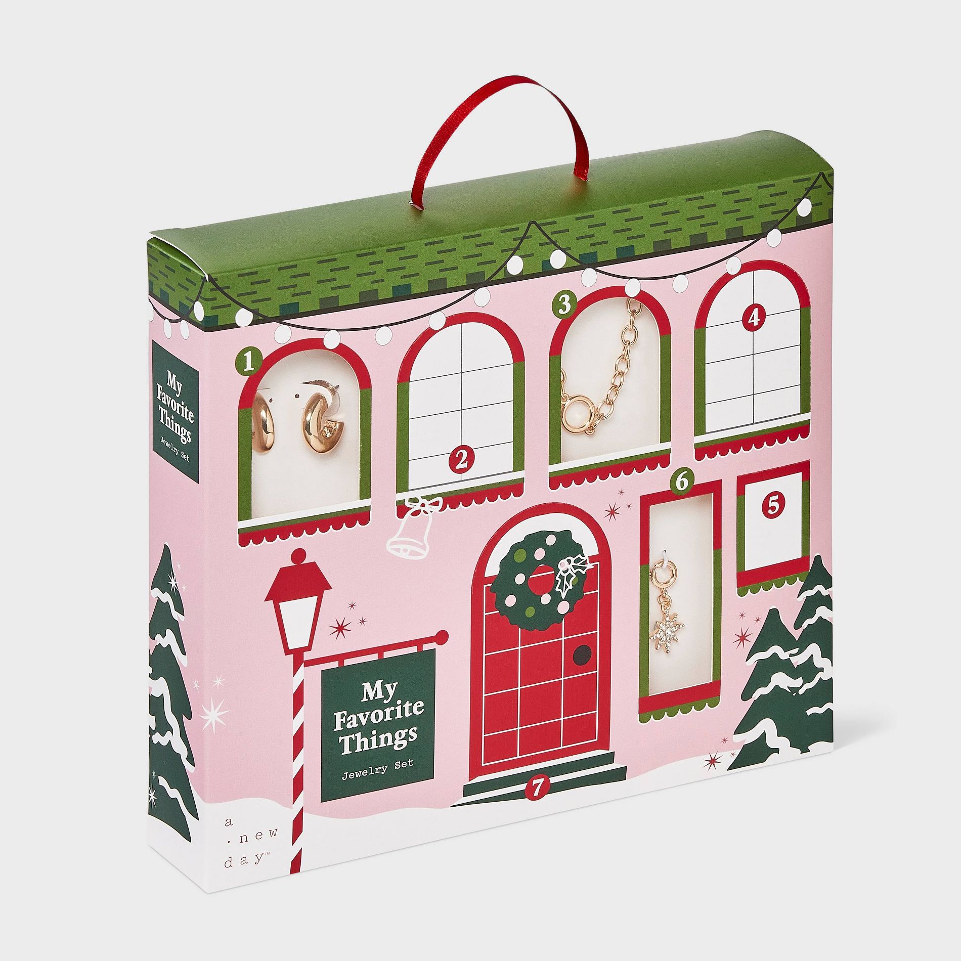 Bow Jewelry Gift Set 7pc - A New Day™ Gold