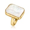 Ross-Simons 14x18mm Cultured Pearl Ring in 18kt Gold Over Sterling - 3 of 4