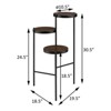 SEVOBAL Planter Stands and Holders Ortable Design Stylish Flower Pot Stand Rackl Free Setup 3 Tier Structure for Home, Black, 19.5"*18.5"*30.5" - 4 of 4
