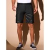 INSPIRE CHIC Men's Retro Cargo Pockets Party Biker Faux Leather Shorts - 2 of 4