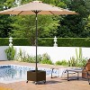 Yaheetech Portable Metal Umbrella Base Stand with Fillable Planter Drainage Hole for Patio Garden, Backyard, Brown - 2 of 4