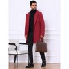 INSPIRE CHIC Men's Notched Lapel Single Breasted Winter Long Jacket Overcoat - 4 of 4