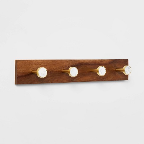 Extra Long Acacia Wooden Wall Hook 40 & 60mm wooden Wall Hook