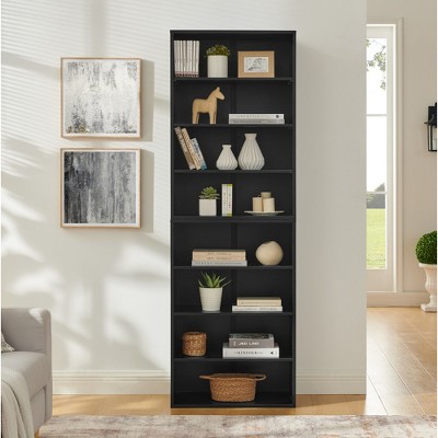 YONWAY CD DVD Storage Cabinet, Adjustable 8-layer Storage Shelf, Multi-functional Bookcase, Can Be Disassembled Into Two 4-layer Bookcases