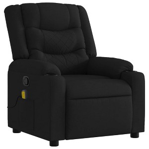 vidaXL Massage Recliner Chair - Dark Gray Manual Push Back - 1 of 4