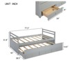 RISOKEYS Twin Size Pine Wood Bed with Headboard,Footboard,Trundle & 3 Storage Drawers–for Small Bedrooms,Guest Rooms–Easy Assembly - 3 of 4