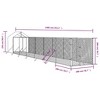 vidaXL Outdoor Dog Kennel Silver Galvanized Steel Large - 6.6‘ x 32.8‘ x 8.2‘ - 4 of 4