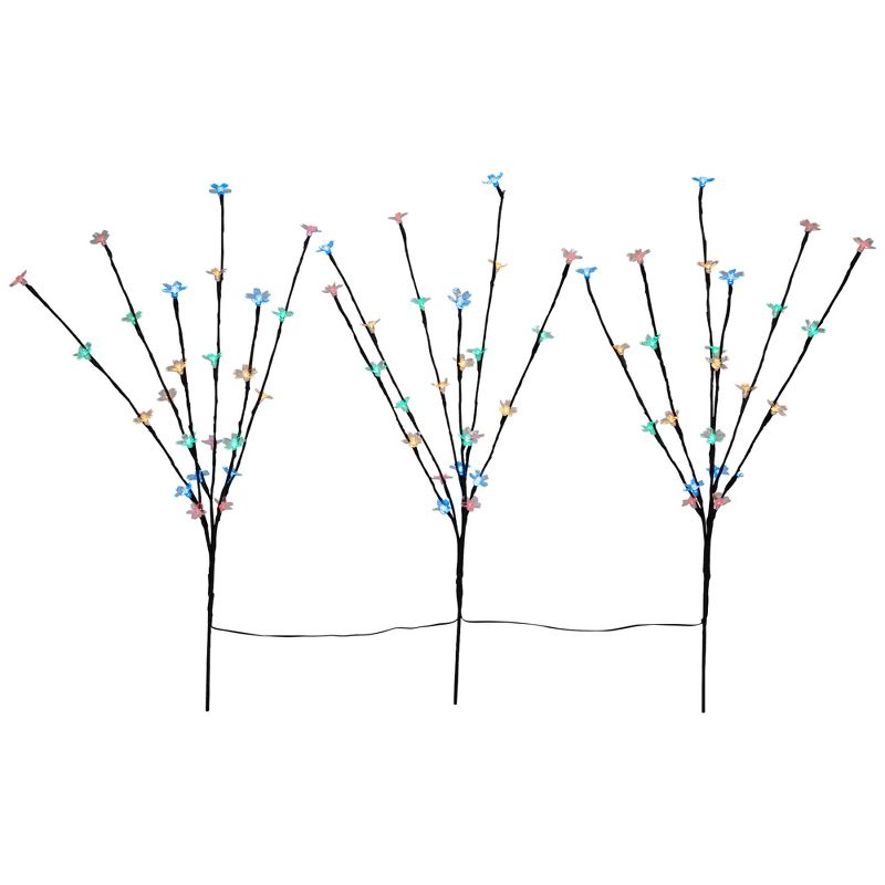 Northlight Set of 3 Pre-Lit Cherry Blossom Artificial Tree Branches, Multi LED Lights, 3 of 9