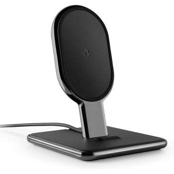 Twelve South HiRise Wireless Charging Port for Qi-Enabled Phones | 3-Way Wireless Charger with Upright Desktop Stand and Removable Power Disc