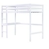 NicBex Twin Size Loft Bed with Built-in Desk,Sturdy Rubber Wood Bunk Bed with Safety Rails & Ladder,High Loft Bed for Teens,Adults - 2 of 4