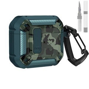 HTUTWOO Apple AirPods 3 Case Cover Solid Armor Series Cool Shockproof Protective Case with Keychain - 1 of 4
