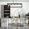 5-Light Matte Black Farmhouse Kitchen Island Lighting, Modern Rectangular Chandeliers for Dining room Foyer - 2 of 4