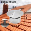 Round Chimney Cap, Cone Top Chimney Cap, Stainless Steel Fireplace Exhaust Cap, Outside Roof Rain Cap, Exterior Stove Pipe Cap for Vent - 2 of 4