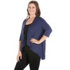 Plus Elbow Length Sleeve Open Cardigan - 24seven Comfort Apparel™ - 2 of 4