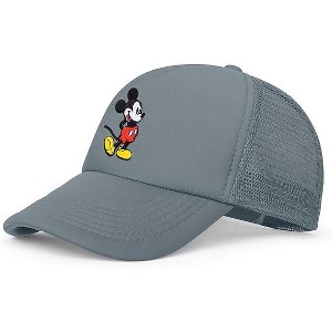 Disney Parks Mickey Mouse Embroidered Grey Wool Hat Adult