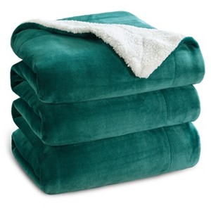 Bedsure Faux Wool Blanket–Solid Color Throw, Ultra Soft and Warm Reversible Blanket for Bed or Couch - 1 of 4