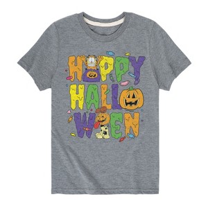 Boys' - Garfield - Happy Halloween Icons Short Sleeve Graphic T-Shirt - 1 of 4