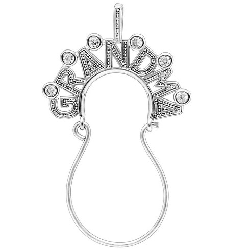 Necklace Charm Holder for Grandma by Ginger Lyne Sterling Silver  Cz - image 1 of 3