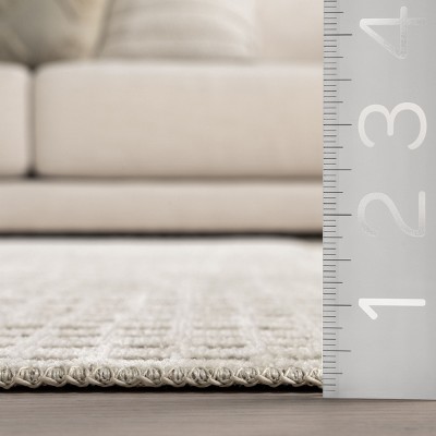 Kirby Cream Geometric Reversible Cotton Runner Rug