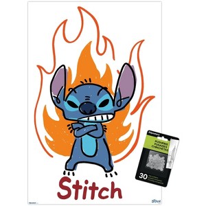 Trends International Disney Lilo & Stitch (2002) - Fire & Attitude Unframed Wall Poster Prints - 1 of 4