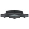 vidaXL Sofa Set Black PE rattan Large Modular Garden Lounge Set - 2 of 4