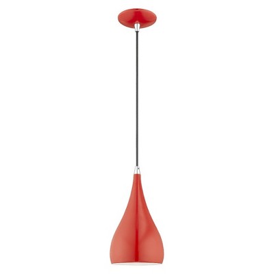 Livex Lighting Amador 1 - Light Pendant in  Shiny Red