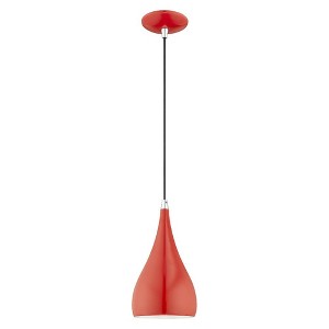 Livex Lighting Amador 1 - Light Pendant in  Shiny Red - 1 of 2