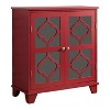 Kings Brand Furniture Roanoke Wood Buffet Cabinet Console Table, Red - 2 of 3