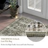 Area Rug, Home Decor Washable Vintage Distressed Floral Rug - Non-Slip Ultra-Thin (0.2in) Stain Resistant Carpet - 3 of 4