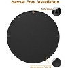 USHOWER Black Round Mirror for Over Sink 24-inch, Circle Bathroom Mirror, Metal Frame Vanity Mirror, Modern Wall Mirror for Entryway Living Room - 4 of 4