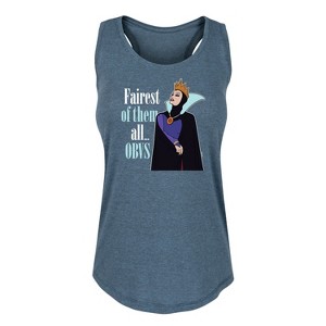 Women's - Disney Princess - Fairest of Them all Obvs Graphic Racerback Tank - 1 of 4