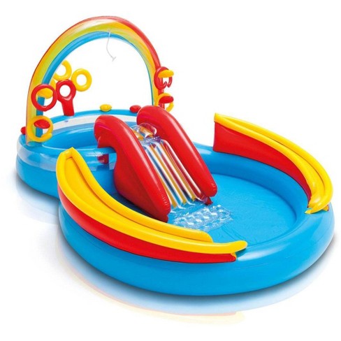 Inflatable pool with 2024 slide for toddlers