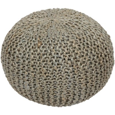 Mark & Day Hainfeld 14"H x 20"W x 20"D Natural Fiber Pouf
