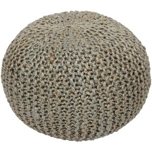 Mark & Day Hainfeld 14"H x 20"W x 20"D Natural Fiber Pouf - 1 of 3