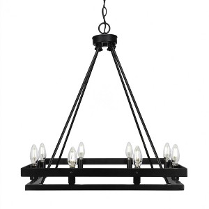 Toltec Lighting Belmont 8 - Light Chandelier in  Matte Black - 1 of 1